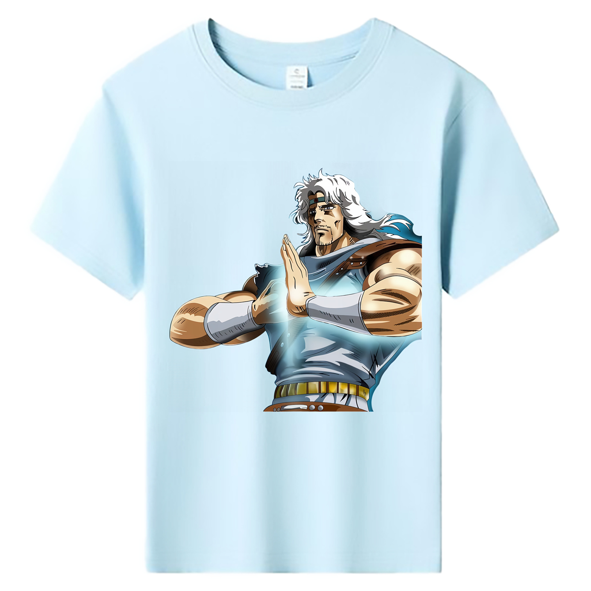（画像用） 北斗の拳 Fist of the North Star 綿100％キッズTシャツ（フロントプリント）